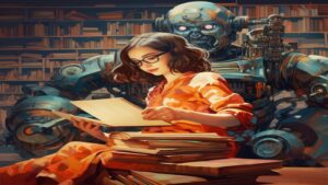 Ilustrasi Keuntungan Menulis Novel dengan Bantuan AI. (Freepik)